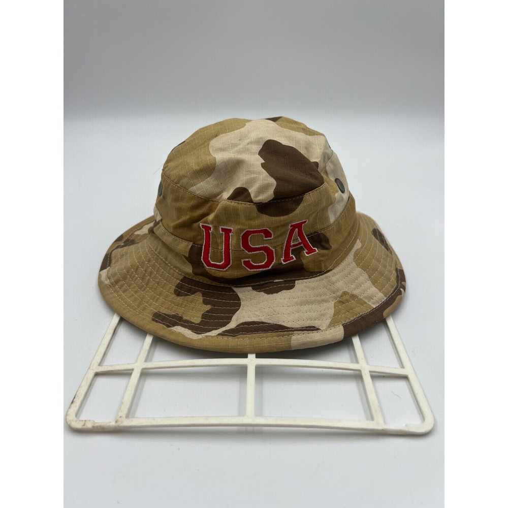 SYD-DO Productions Mens USA Desert Camo Bucket Hat Large Tan Cotton